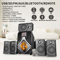 Altavoz de Cine en Casa de Alta Calidad, Altavoz con Woofer 5.1, Sistema de Altavoces de Cine en Casa 5.1, USB/SD/FM
