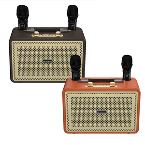 Boomsbass Giá Rẻ Không Dây Bằng Gỗ Ca Hát Hộp Loa Với Dual UHF Microphone Di Động Bluetooth Hệ Thống Âm Thanh Điện Cho Karaoke - Product Image 6