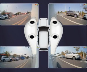 DVR a 4 Canali per Auto e <span class=keywords><strong>Camper</strong></span> con Telecamera Anteriore e Posteriore, <span class=keywords><strong>Specchietto</strong></span> Elettronico a Doppia Lente con Visione Laterale e Posteriore e Monitoraggio Punti Ciechi - Product Image 3