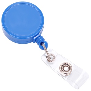 Qiuyu Durable Anti-Lost Business Gift Easy-Pull Retractable Plastic ID Card Holder Thermal Transfer Printing Back Promotional
