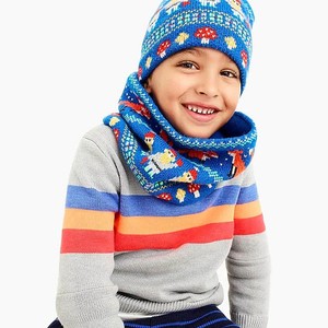 70/30 Nylon/laine TRICOTÉ JACQUARD BEANIE ÉCHARPE GANT ENSEMBLES pour GARÇON - Product Image 1