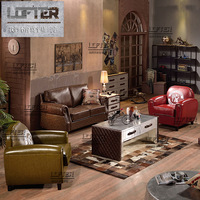 Table basse à double tiroir de style industriel Bar à cigares Rivet en aluminium Casier à vin Mobilier personnalisé pour hôtels Clubs Café