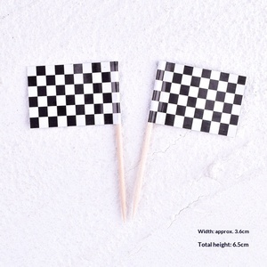 ธงตกแต่งวันเกิด TYLOO ธงกระดาษ ธงคริสต์มาส สุขสันต์วันคริสต์มาส เบอร์เกอร์ พิซซ่า ธงไม้จิ้มฟันขนาดเล็กแบบสร้างสรรค์ - Product Image 6