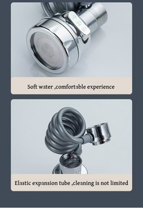 Nouvel arrivage : Robinet de cuisine moderne chromé à économie d'eau, avec douchette <span class=keywords><strong>extractible</strong></span> pivotante, écologique, aérateur réglable, double mode, universel - Product Image 5