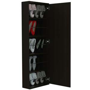 Baltimore <b>Shoe</b> Rack With 2 Omaha Nightstands Black Bedroom Set - Product Image 4