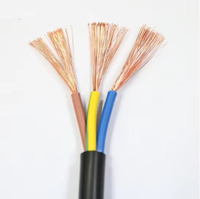 Kabel Daya Tembaga Fleksibel H05VV F RVV 2 3 4 Core 300V 500V Berisolasi PVC, Ukuran Kustom untuk Peralatan
