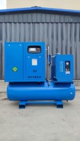 Petit compresseur d'air à vis rotatif industriel silencieux intégré de 7,5 kW 10 ch avec réservoir et sécheur à vendre