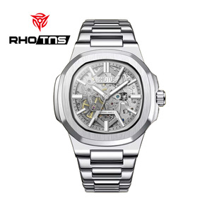 RHOTNS 5045 <span class=keywords><strong>Montre</strong></span> mécanique pour homme de haute qualité, étanche, dorée, mode, luxe - Product Image 1