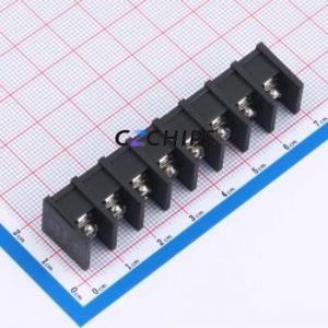 MX35S-8.25-08P-BK01-Cu-S-A Barrier Terminal Block Through hole,P=8.25mm Connector Two Sides 8.25mm 1x8P Straight Pin - Product Image 1