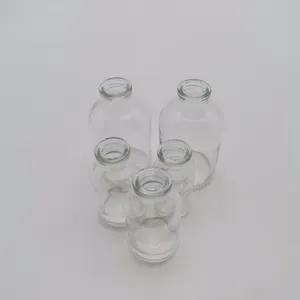Hongyuan 1/2oz 1oz 2oz 4oz 8oz 16oz 32oz 120ml garrafa de vidro redonda boston transparente
