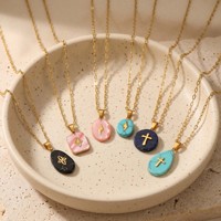 Collar Delicado para Mujer con Incrustaciones de Piedras Naturales de Diferentes Formas, Hipoalergénico e Impermeable, con Símbolo Dorado, N860