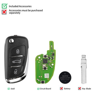 Clé télécommande Xhorse XEDS01EN Super DS 3 boutons avec puce intégrée, version anglaise, compatible avec VVDI <span class=keywords><strong>Key</strong></span> Tool Max Pro - Product Image 2