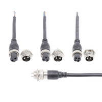 Universal GX M16 2 3 4 5 6 7 8 10 Pin Sistema de cámara de vídeo para coche Cables Conector de aviación Cable moldeado Arnés de cables Led