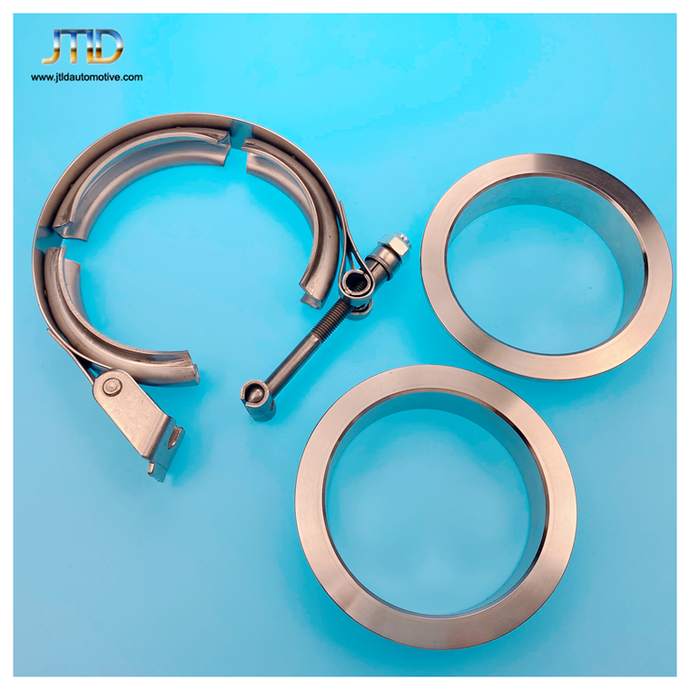 PALOZO 2.25" ID Triangle Exhaust Split Flange – Pack Of 2, Fits 2" OD Flared Y Pipe