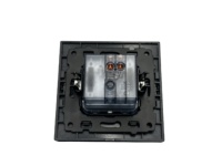 Interrupteur mural électrique intelligent moderne de style européen, lampe LED, prise 16A 250V, grand bouton ultra-fin en PC, 2 gangs, 1 voie, maison