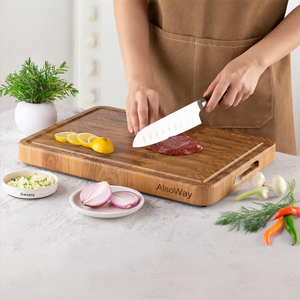 Planche à découper double face en bois de teck naturel grand format, à grain traversant, <span class=keywords><strong>pour</strong></span> viande et légumes, usage domestique et cuisine - Tendance produit 2026 - Product Image 5