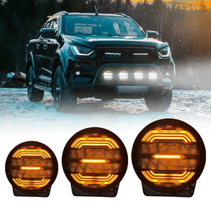 Đèn làm việc <span class=keywords><strong>LED</strong></span> đa năng <span class=keywords><strong>65W</strong></span> 5 inch, màu trắng + vàng hổ phách, kiểu vuông + vòng sao, đèn chiếu sáng <span class=keywords><strong>LED</strong></span> cho xe tải, xe Jeep - Product Image 1