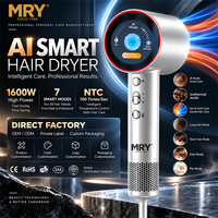 Sèche-cheveux intelligent MRY AI 110000RPM à grande vitesse, sans balais, avec capteur TOF, 600M d'ions négatifs, séchage rapide