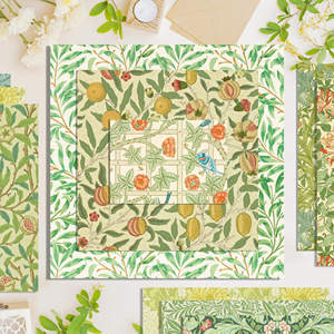 Huancai, 24 Uds., <span class=keywords><strong>papel</strong></span> para álbum de recortes William Morris, <span class=keywords><strong>papel</strong></span> artesanal de doble cara para envolver regalos, álbum de fotos, decoración, suministros para fiestas - Product Image 5
