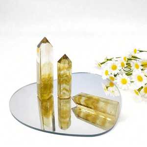 หินคริสตัลซิทรินทรงหอคอยธรรมชาติ ขายส่ง เป็นมิตรกับสิ่งแวดล้อม สำหรับบำบัดรักษา งานแกะสลัก ของตกแต่งห้อง พลังหินมงคล ของขวัญ - Product Image 5