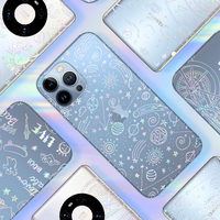Autocollant de couverture arrière laser translucide matériau du Film de peau de Smartphone autocollant pour fille peau de téléphone portable pour Machine à découper