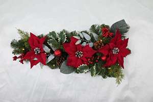 Venta al por mayor en forma de lágrima decoraciones para el hogar Navidad Swag Pvc flor artificial decoración Swag - Product Image 3