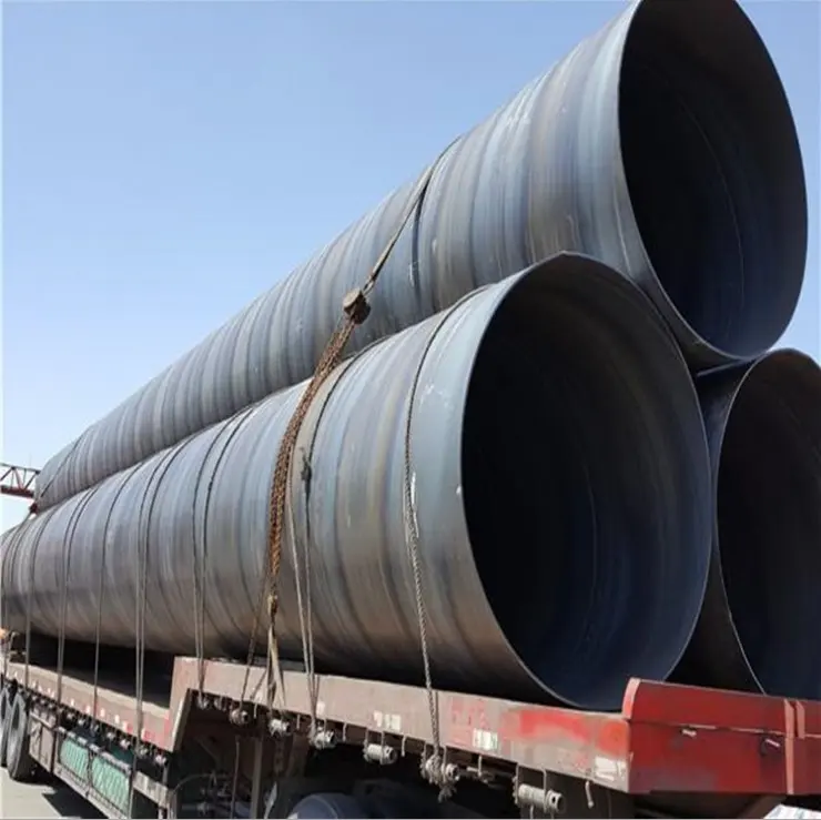 Tubi in acciaio saldato a spirale ASTM SSAW 620mm Q235 Q195 Q345 tubo tondo in acciaio al carbonio