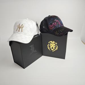 Kotak hadiah kaku kustom dengan penutup magnetis lipat lapisan spons bahan daur ulang untuk topi mewah-grosir - Product Image 2