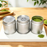 Offre Spéciale : Boîte en Métal Ronde Hermétique de Qualité Alimentaire, Personnalisable, pour le Stockage du Matcha, du Café et du Thé
