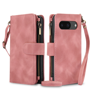 Funda de cuero con tapa de PU con cordón con tarjetero para Google <span class=keywords><strong>Pixel</strong></span> 8/8A/9, para Google <span class=keywords><strong>Pixel</strong></span> 7 Pro Cross Body Wallet funda trasera - Product Image 5
