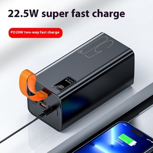 Banque de puissance mobile extérieure portable de 50000mAh avec affichage à LED d'interface bidirectionnelle de type C de charge <span class=keywords><strong>super</strong></span> rapide de 22.5W PD 20W - Product Image 3