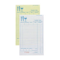 Carnet de commandes de restaurant personnalisé en papier autocopiant NCR – Factures, reçus, commandes, menus – Double exemplaire – Vente en gros