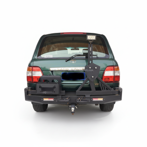 Nuevo Parachoques Trasero de Acero para Todoterreno, Accesorio para <span class=keywords><strong>Land</strong></span> <span class=keywords><strong>Cruiser</strong></span> 100 con Soporte para Bidón y Llanta para la Serie LC100 - Product Image 4