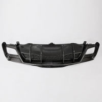 Diffuseur arrière en fibre de carbone Corvette C8 avec ailerons verticaux 2020-2024, finition sergé 3K brillant, kit de garniture de pare-chocs aérodynamique à fixation par boulons