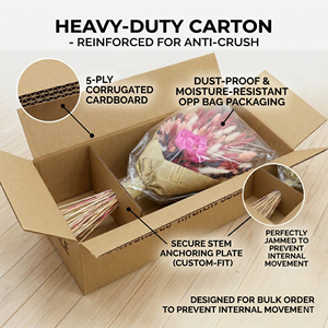 ช่อดอกหญ้าหางกระต่ายตากแห้งการจัดดอกไม้ที่เก็บรักษาไว้สำหรับการตกแต่งแจกันแบบ DIY - Product Image 4