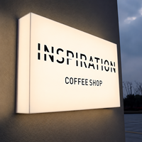 Enseigne lumineuse LED personnalisée en aluminium, décorative, étanche, suspendue, pour affichage publicitaire extérieur, idéale pour les devantures de magasins, librairies, cafés