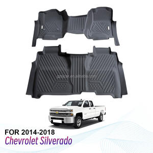 Tapis de sol de voiture tous temps personnalisés en usine 5D tapis de vaisselle profond pour accessoires <span class=keywords><strong>Chevrolet</strong></span> Silverado 2014-2018 - Product Image 1
