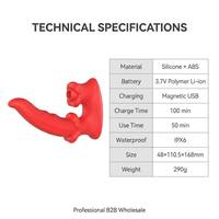 Vibrateur Rose en Gros, Stimulation Clitoridienne par Succion, Point G, Léchage de Langue, 10 Modes, Jouet Sexuel Adulte pour Femmes, Usine OEM ODM