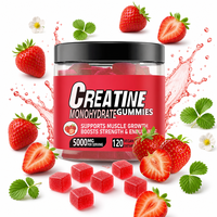 Gummies de créatine monohydrate à marque privée pour la croissance musculaire, 5000 mg, supplément de créatine en gummies stimulant l'énergie