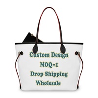 Sac à bandoulière personnalisé avec motif Shaka pour femme, sac à main imprimé à la demande en PU, grand sac fourre-tout pour femme avec petit sac inclus, tendance