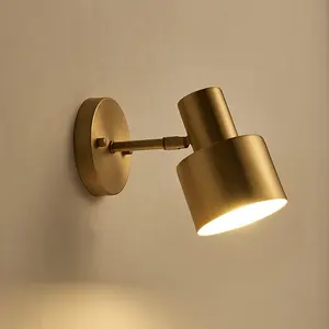 מודרני קישוט מתכוונן זווית LED קיר מנורות תאורת בציר בית יהירות אור מתקן פמוט קיר מנורות זהב מתכת ברזל