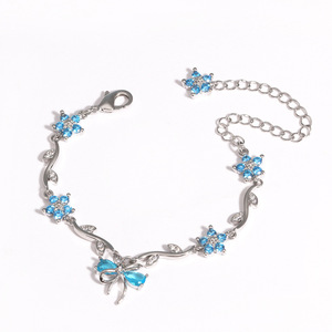 Bracelet en alliage électroplaqué <span class=keywords><strong>Phil</strong></span> Delicate Flower Bow, best-seller - Doux, raffiné, créatif, polyvalent, ambiance haut de gamme, cadeau pour femmes - Product Image 4