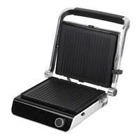 Grille-pain électrique d'intérieur 3-en-1 en acier inoxydable, presse à panini, machine à sandwich, plaques amovibles anti-adhérentes, sans fumée, usage domestique, version US