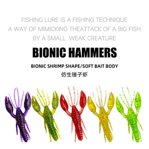 Leurre de pêche inversé en acier inoxydable 8 cm, type marteau bionique, pour crevettes à griffes larges et crevettes souples, pour <span class=keywords><strong>poisson</strong></span>-serpent noir - Product Image 3