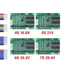 Carte de protection de batterie Li-ion 18650 4S/5S/6S/7S BMS 16.8V 21V 20A avec équilibrage et protection de température
