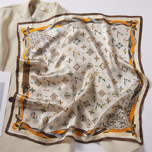 Foulard carré chinois 100 % soie de mûrier pour homme musulman, élégant et polyvalent, 70x70cm, petit foulard de cou pour printemps-automne, haute qualité - Product Image 4