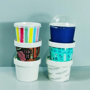 Ice Cream Cup With Lid Single PE Coated Dessert Packaging Food Contact Certified Full Color Printing Available - Product Image 4