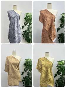 Populer Bunga Vintage dicetak kain halus lembut untuk sentuhan cetak 100% poliester asetat crepe kain satin untuk gaun - Product Image 6