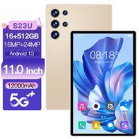 Tablet PC S23 Ultra Titan de 11 Pulgadas, 16GB+1TB, 108MP, 8000mAh, 5G, Doble SIM+TF, Octa Core, IA para Juegos, Frecuencia de Actualización de 120Hz, Wi-Fi, Streaming