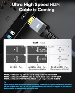 Câble Ultra Haute Vitesse 2.1 8K 60Hz 4K 120Hz 48 Gbps, blindé en nylon tressé avec feuille métallique, pour PS5, Roku TV - Product Image 3